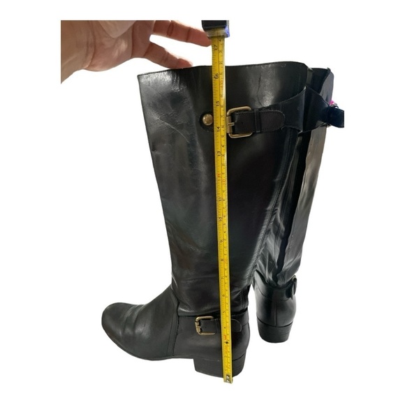 Corso Como Women's Boots Knee High Riding Style Black leather Zip Size 8.5 - Picture 9 of 10